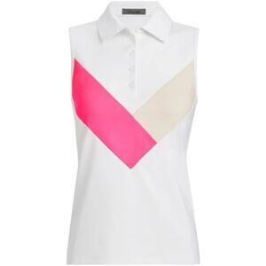 NWT G/FORE Womens Multi V Tech Jersey Sleeveless Golf Polo 2025 XS New